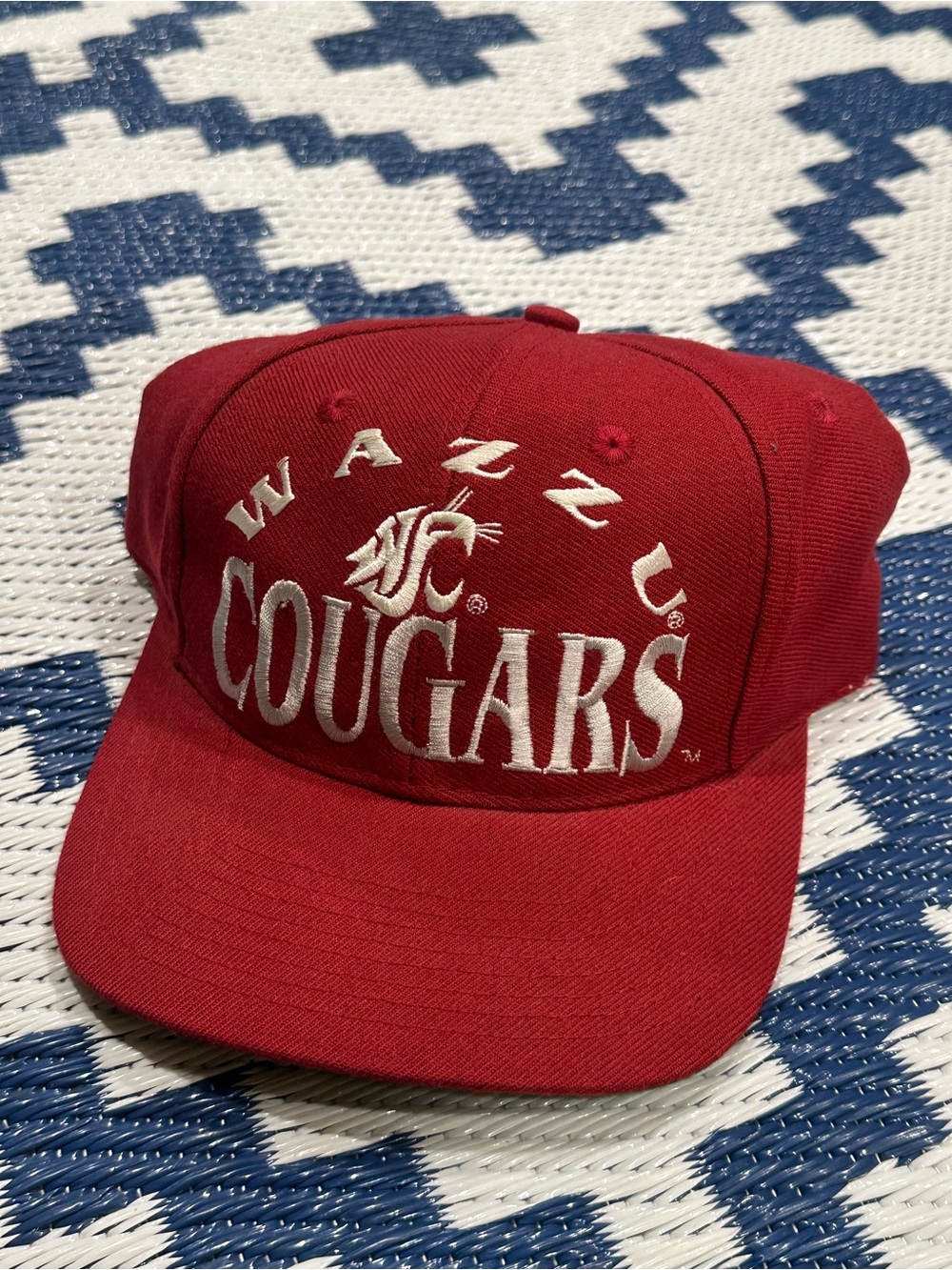 Vintage Washington State University Wazzu Cougars Snap Back Hat 90s